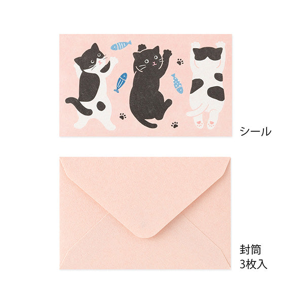 Midori Mini Letter Set - Hungry Cat
