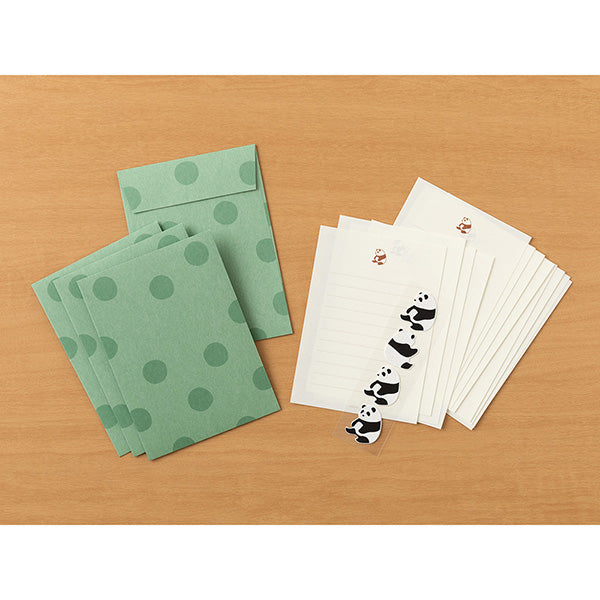 Midori Mini Letter Set with Stickers - Panda Bear