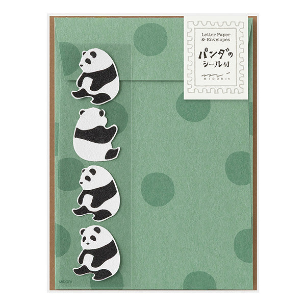 Midori Mini Letter Set with Stickers - Panda Bear