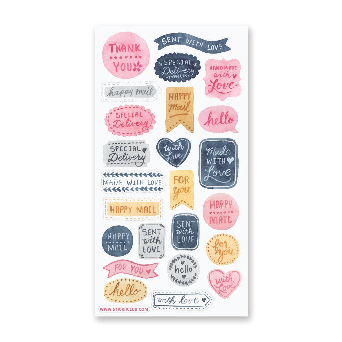 STICKII Sticker Sheet - Happy Love Mail
