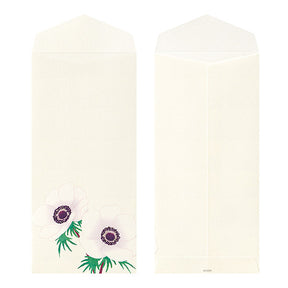 Midori Envelopes 158 Four Designs Spring Flower White