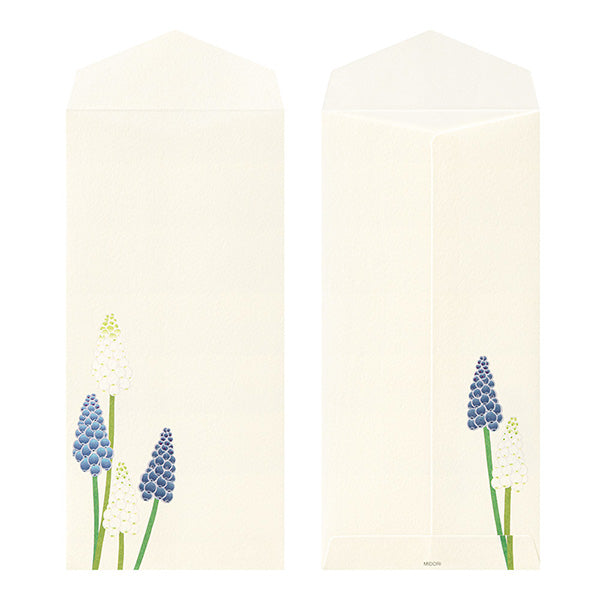 Midori Envelopes 158 Four Designs Spring Flower White