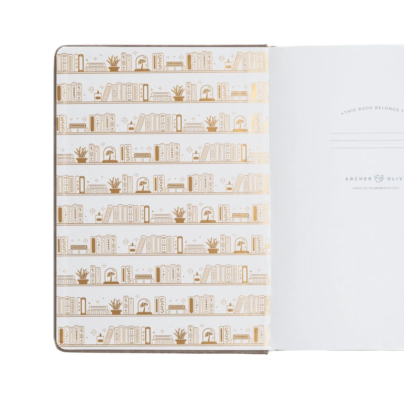 Archer & Olive A5 - Bookshelf Lined Notebook