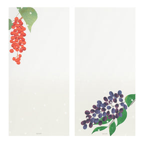 Midori Message Letter Pad - Four Designs Winter Fruit 596