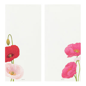 Midori Message Letter Pad 599 Four Designs Poppy