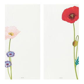 Midori Message Letter Pad 599 Four Designs Poppy