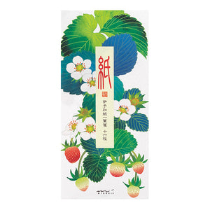 Midori Message Letter Pad - Foil Stamping Strawberry 600