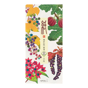Midori Message Pad - Four Designs Autumn Fruit 609