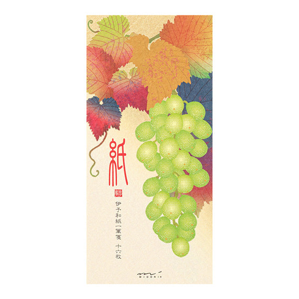 Midori Message Pad - Silk-Printing Grape Pattern 612