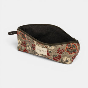 De La Mur Line US Inc. - Floral Jacquard Pencil Case - Burgundy & Gray