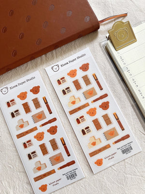 Bloom Paper Studio Sticker - Bear and Desk
