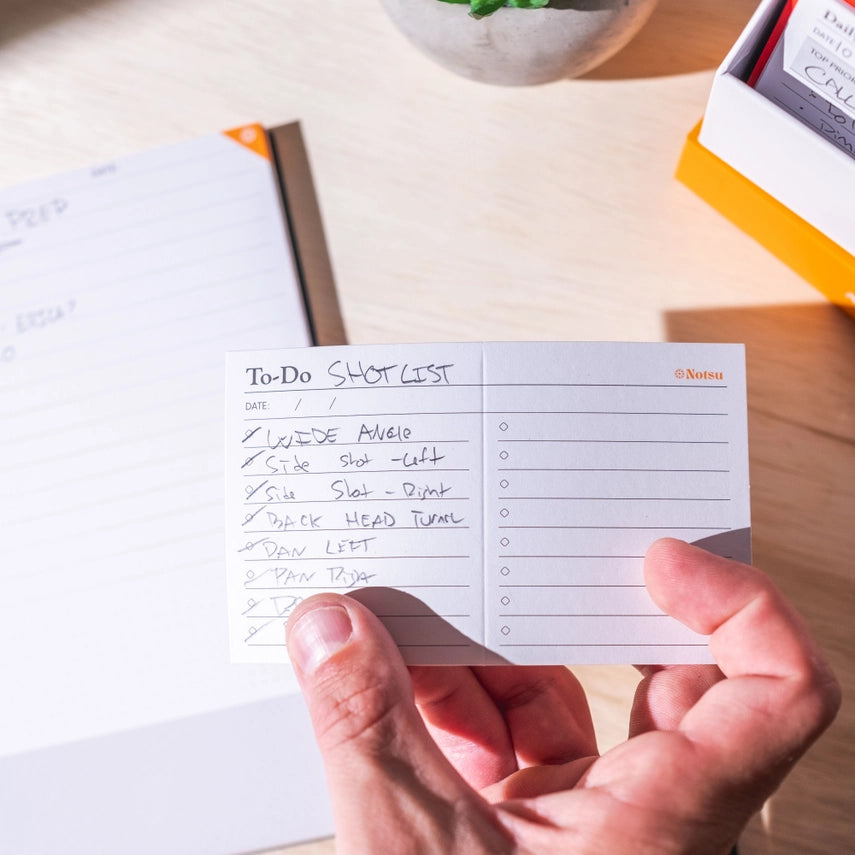 Notsu - Note Cards 3x5 - Scored To Do List