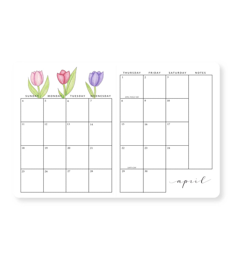 Linda Tong Planners - 2027 Monthly Planner - Cherry Blossom