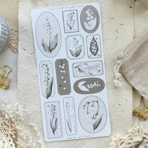 Leelajournals Sticker Sheet - Lily of the Valley Frames