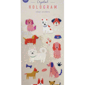 Girl of All Work - Dogs Crystal Hologram Clear Stickers