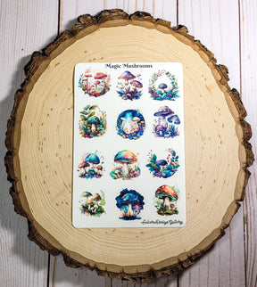 Sakura Design Gallery - Vinyl Stickers - Magic Mushrooms