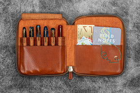 Galen Leather Co. Legacy Zip Pen Case - A6 6 Pen