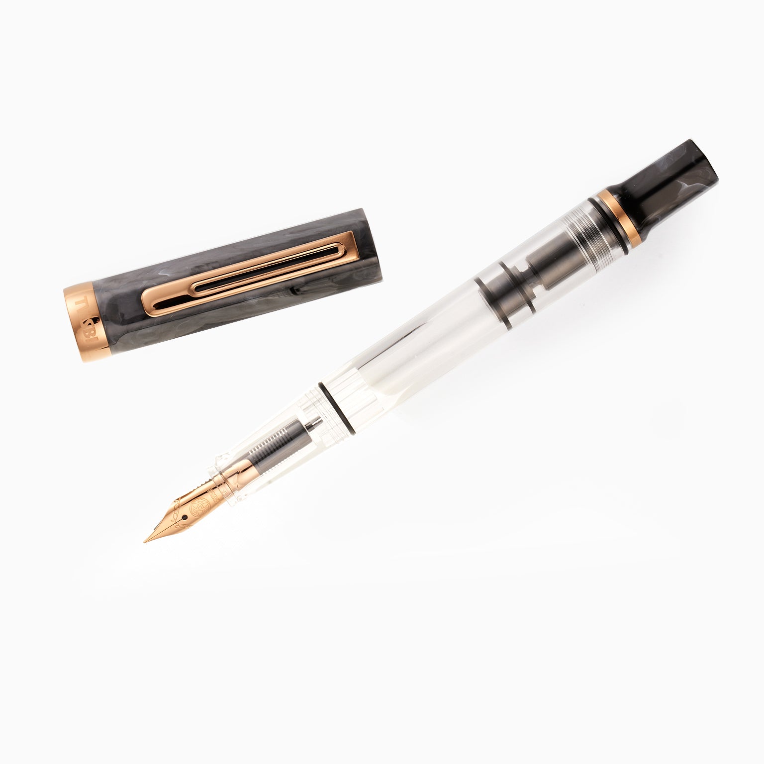 TWSBI ECO - Black Marble w/Bronze Fountain