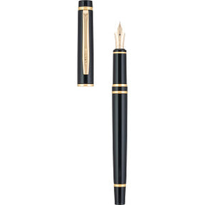 Pilot Grance - Black with Gold Trim Fountain