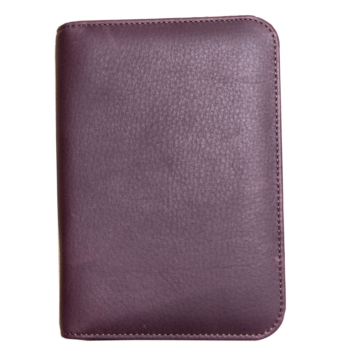 Nagasawa Kip Leather 5 Pen Zip Case - Bordeaux