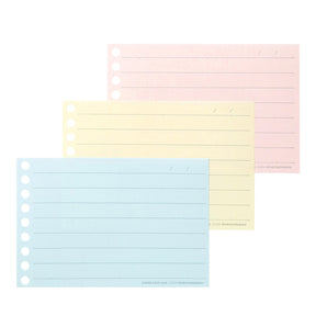 Maruman B7 Loose Leaf Mini 10mm Ruled 3 Color Assortment