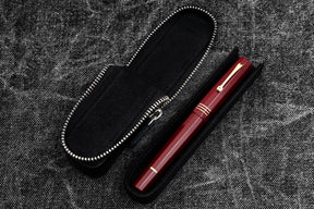 Galen Leather Co. Zipper Magnum Opus Single Slot Hard Pen Case - Black
