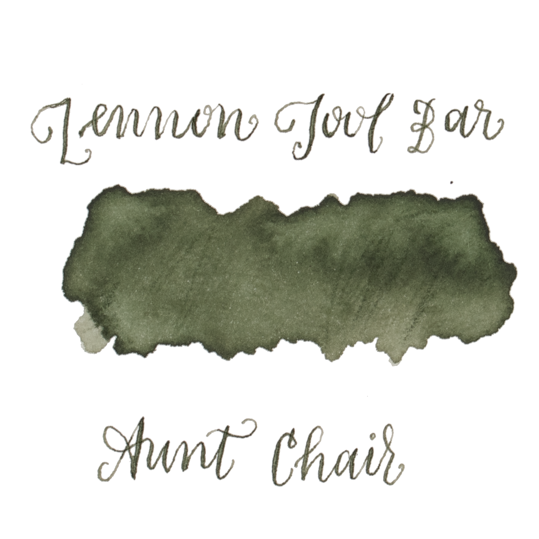 Green-gray ink swatch on a white background. Lennon Tool Bar 'Aunt Chair'