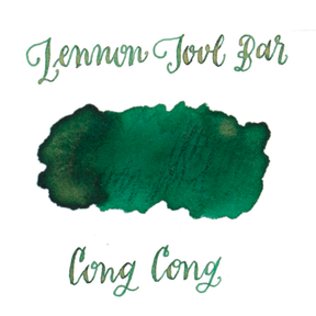 Green and gold shimmer ink swatch on a white background. Lennon Tool Bar 'Cong Cong'