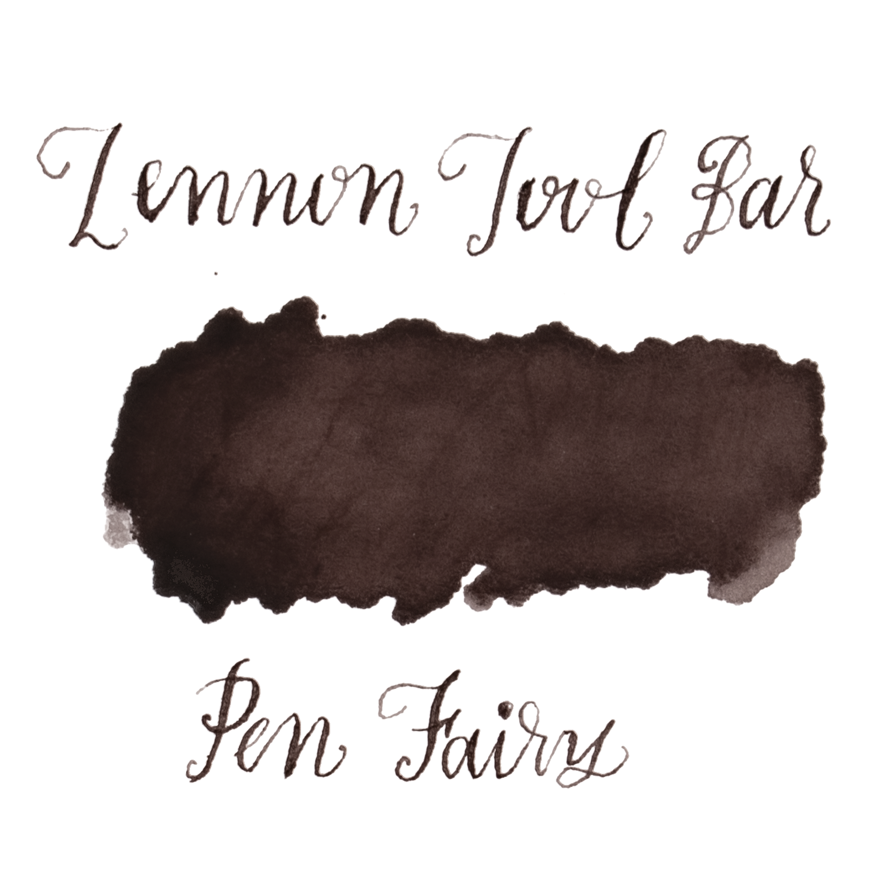 Dark espresso brown ink swatch on a white background. Lennon Tool Bar 'Pen Fairy'