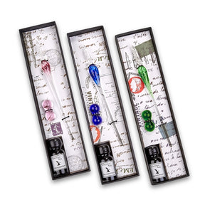 Freund Mayer Glass Flower Dip Pen and Ink Set