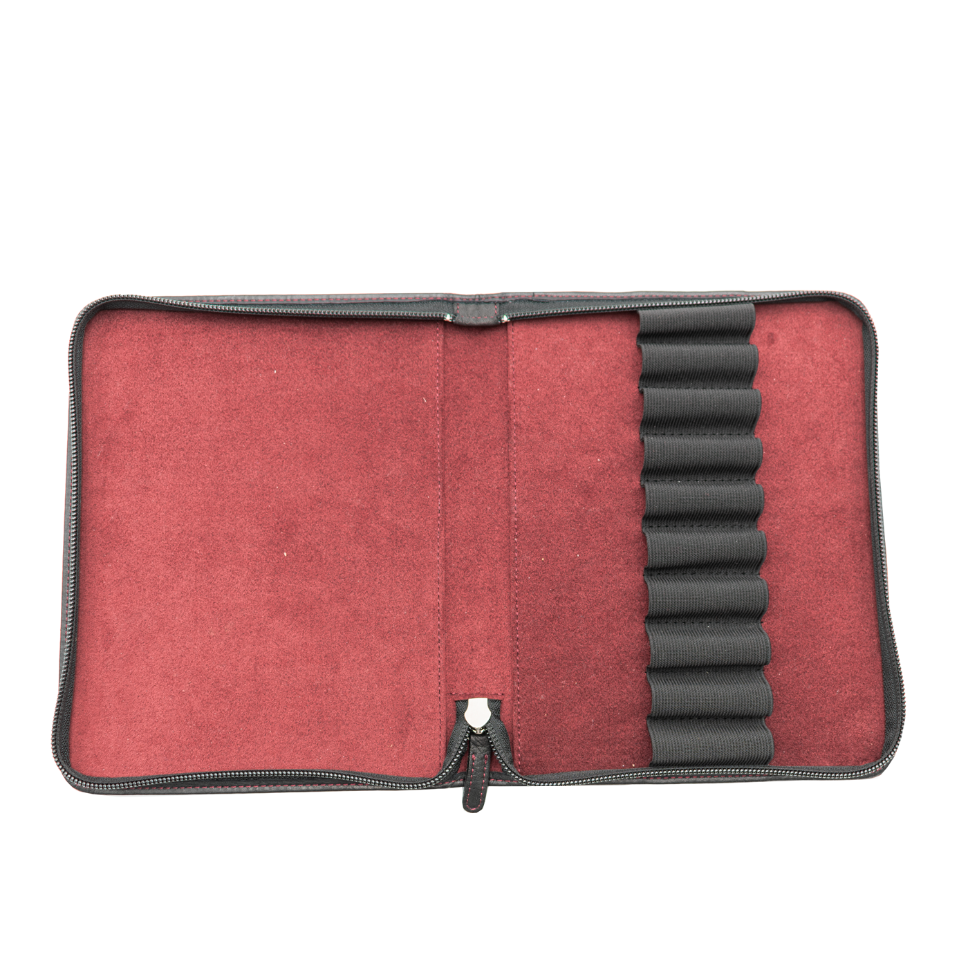 Nagasawa Leather 10 Pen Zip Case - Black