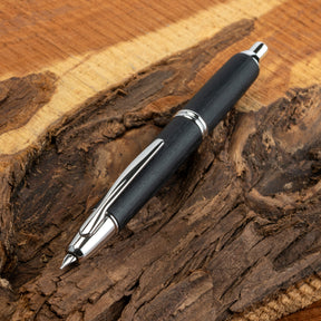 Pilot Vanishing Point - Black Birchwood Rhodium Trim