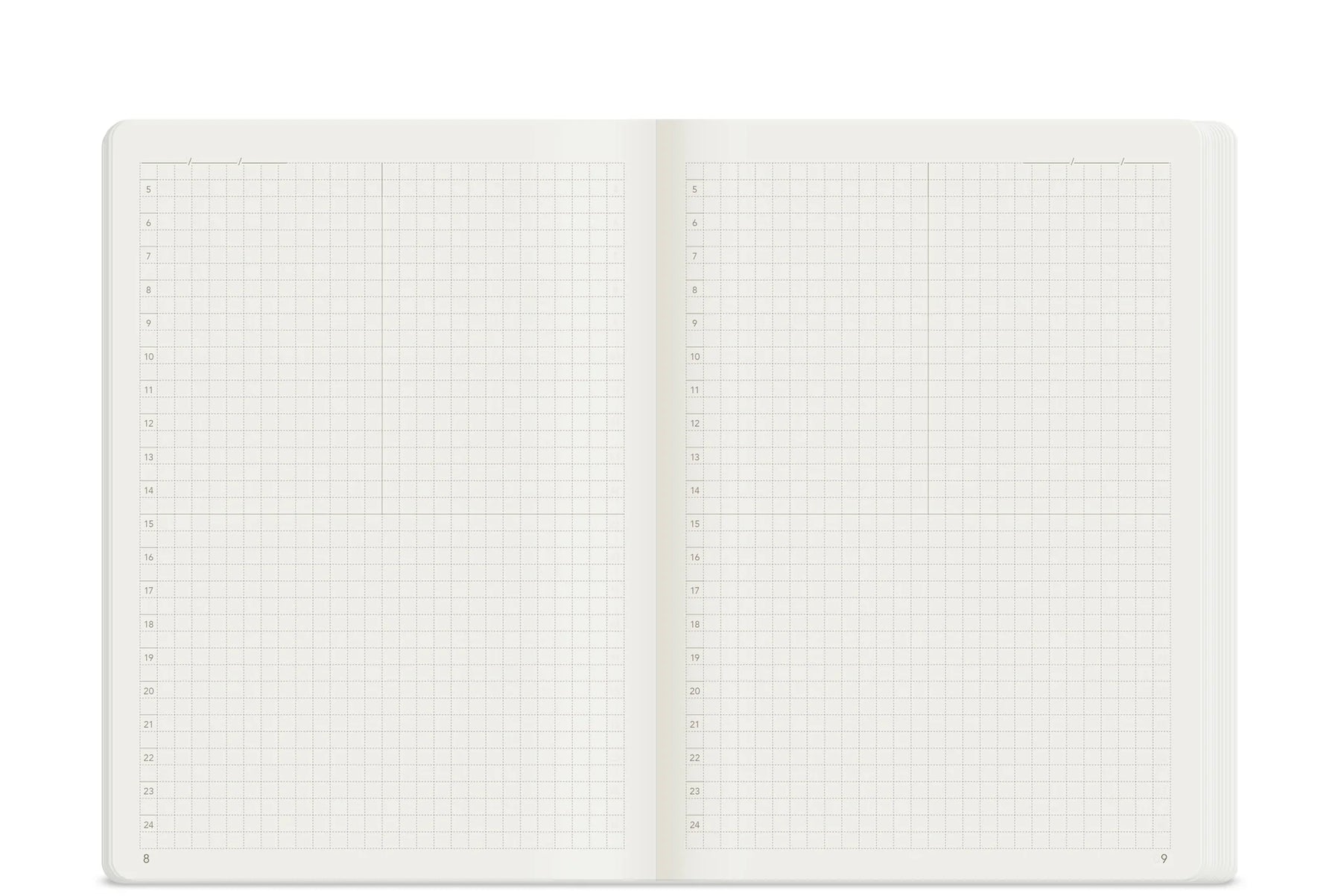 Wonderland222 Notebook B6 Grid 368 Page - Fiddlehead
