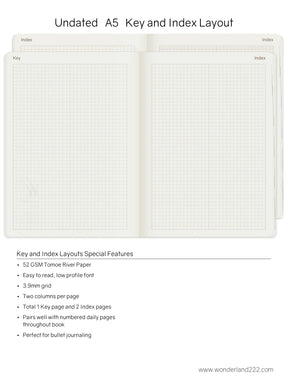 Wonderland222 Undated Weekly Planner A5 - Core - Stacked Weekends v.1