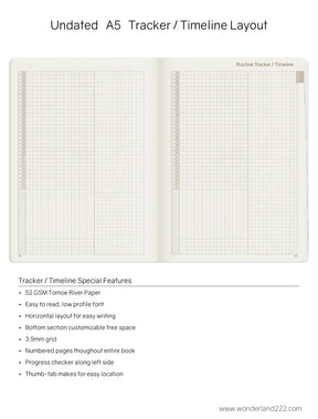 Wonderland222 Undated Weekly Planner A5 - Core - Stacked Weekends v.1