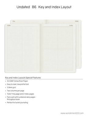 Wonderland222 Undated Weekly Planner B6 - Core - Stacked Weekends