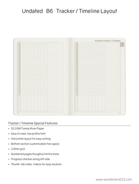 Wonderland222 Undated Weekly Planner B6 - Core - Stacked Weekends