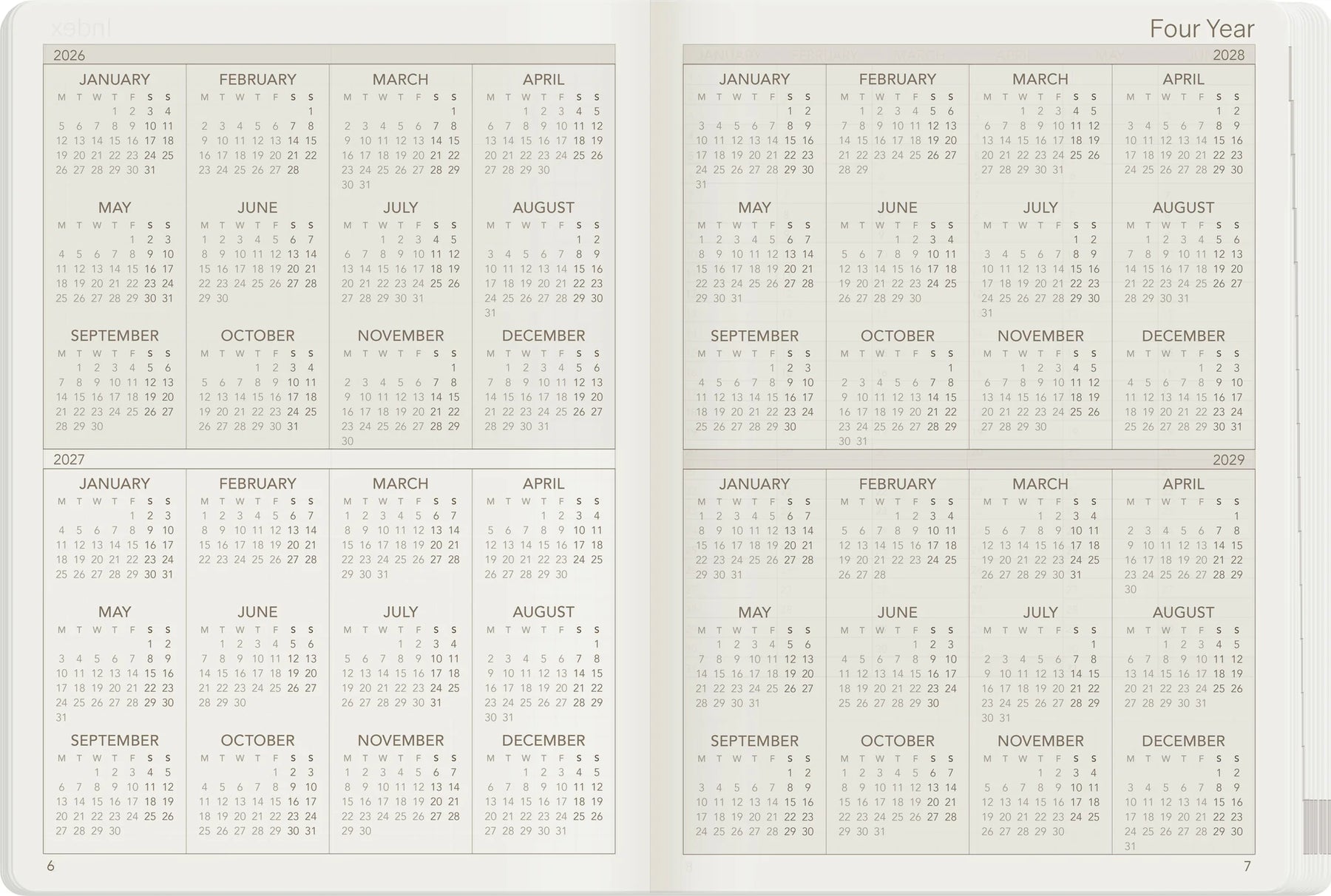Wonderland22 2027 B6 Weekly Planner - All in One - Stacked Weekends