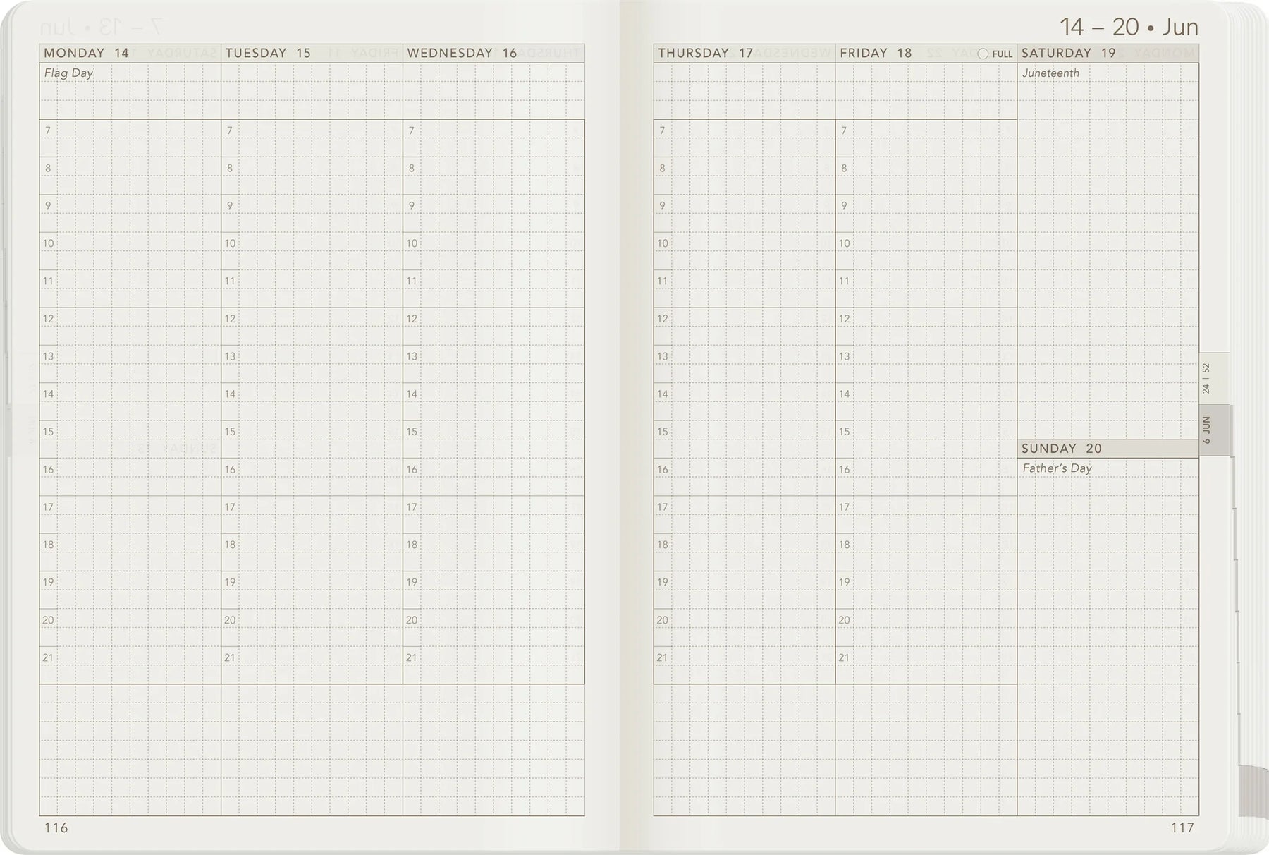 Wonderland22 2027 B6 Weekly Planner - All in One - Stacked Weekends