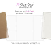 Wonderland222 A5 Vinyl Clear Cover - 288 Page Notebooks