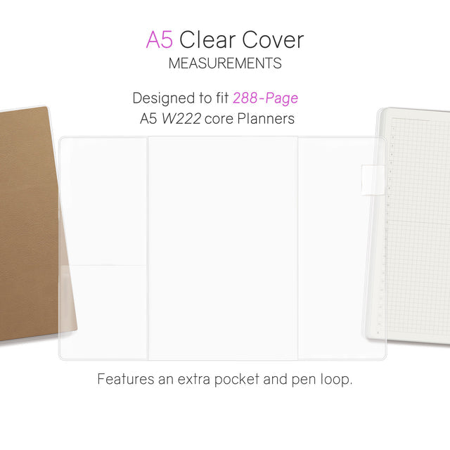 Wonderland222 A5 Vinyl Clear Cover - 288 Page Notebooks