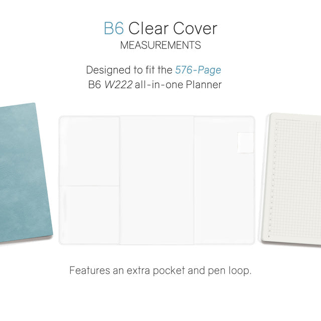 Wonderland222 B6 Vinyl Clear Cover - 576 Page Notebooks