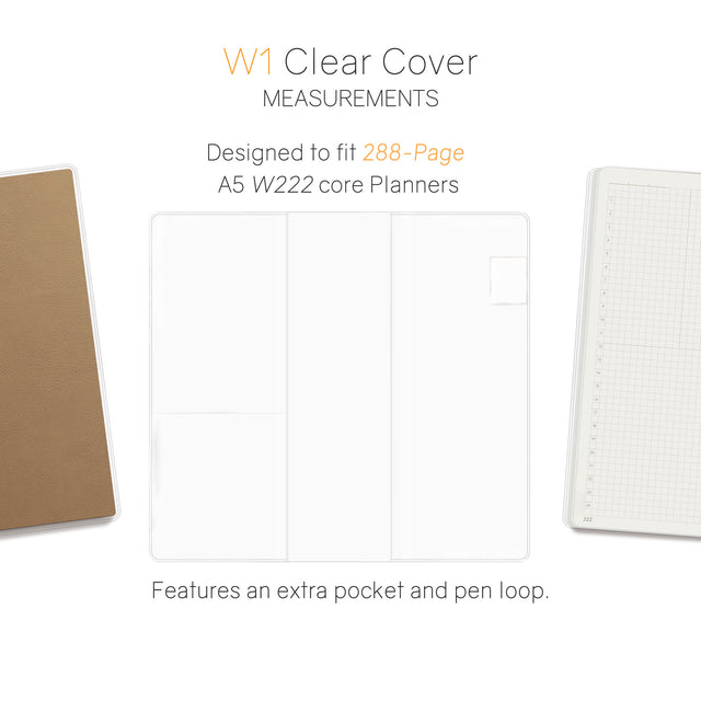 Wonderland222 W1 Vinyl Clear Cover - 288 Page Notebooks