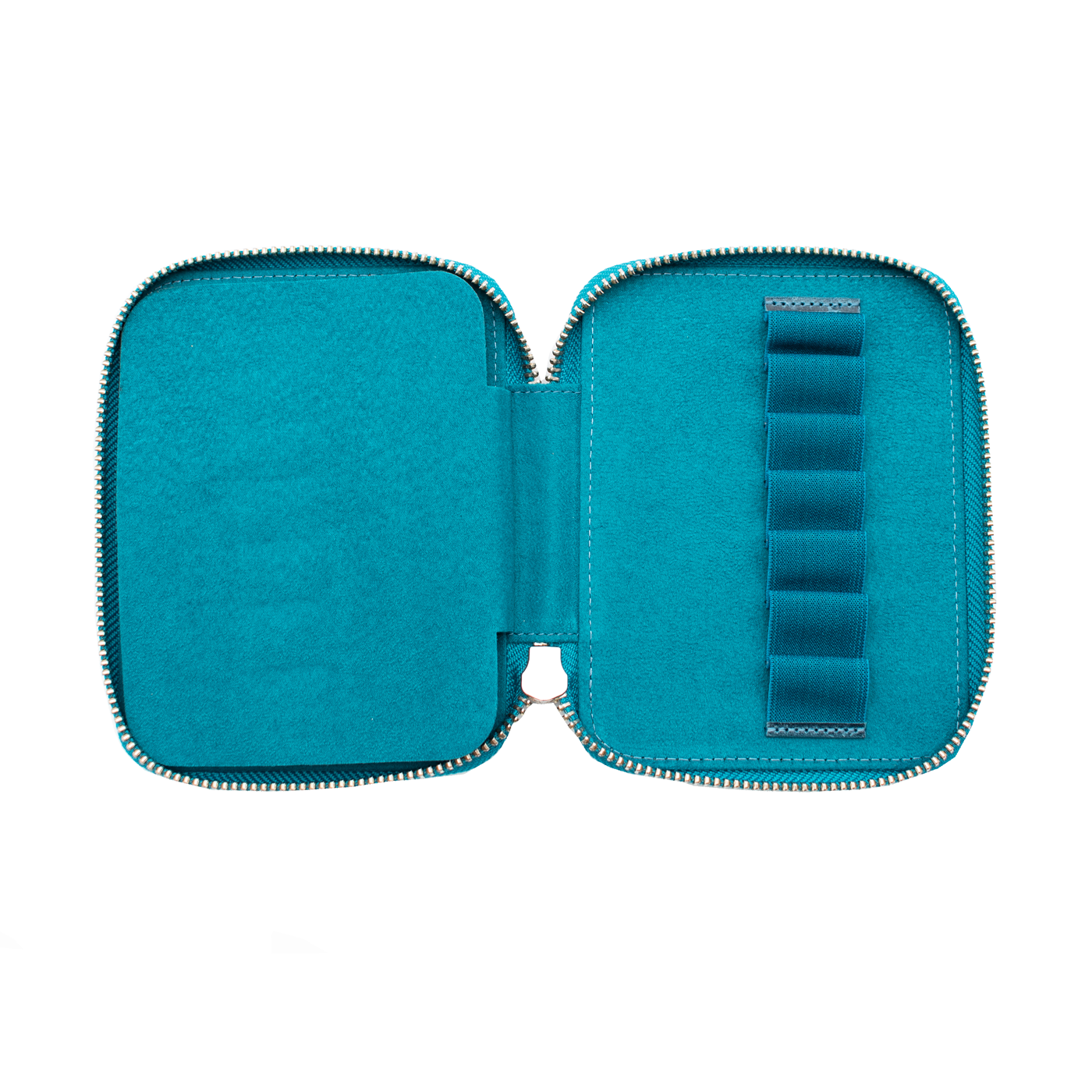 Galen Leather Co. Zippered Collector Pen Case for 14 Kawecos - Crazy Horse Ocean