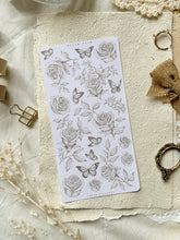 Leelajournals Sticker Sheet - White Rose & Butterfly