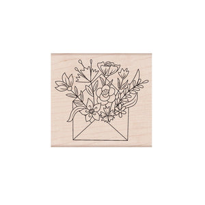 Hero Arts Wooden Stamp - Floral Envelope