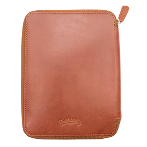 Galen Leather Co. Zippered A5 Notebook Folio - Brown