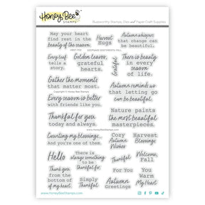 Honey Bee Stamps - Fall 6x8 Photopolymer Stamp Set