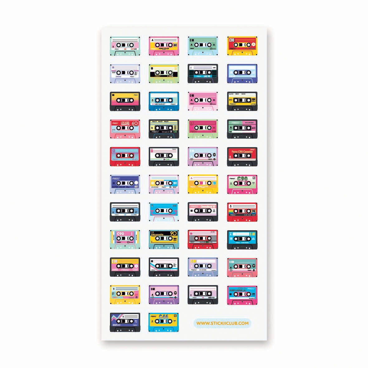 STICKII Sticker Sheet - Mixtape Minis