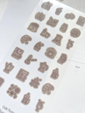 Kuboandlucy Stationery Co. Sticker Sheet - Cafe Things